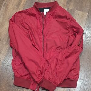 H&M Bold Red Bomber Jacket